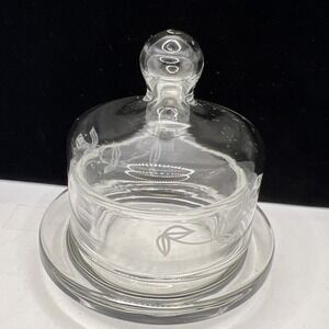 Princess House Heritage BABY CAKES Small Round Covered Butter Dish No. 018 Ivy